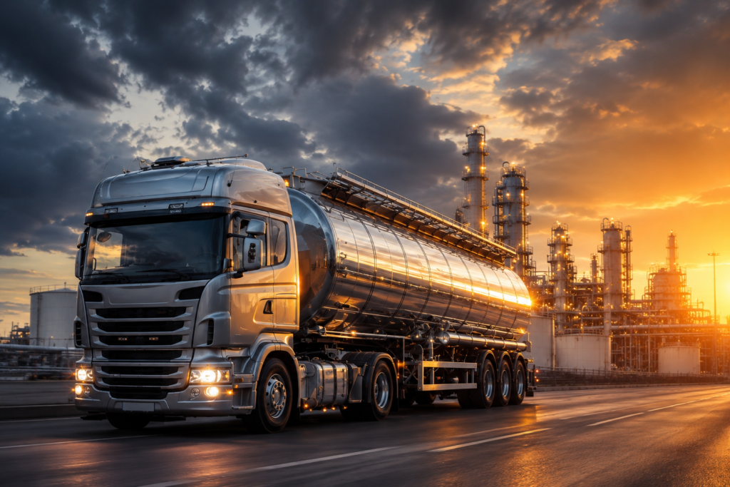 Camion citerne pour Transport Matières Dangereuses (TMD)